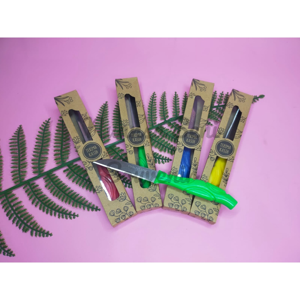 Souvenir Pernikahan Pisau Kecil Pisau Bumbu Dapur Pisau Potong Buah Gagang Plastik Warna Warni