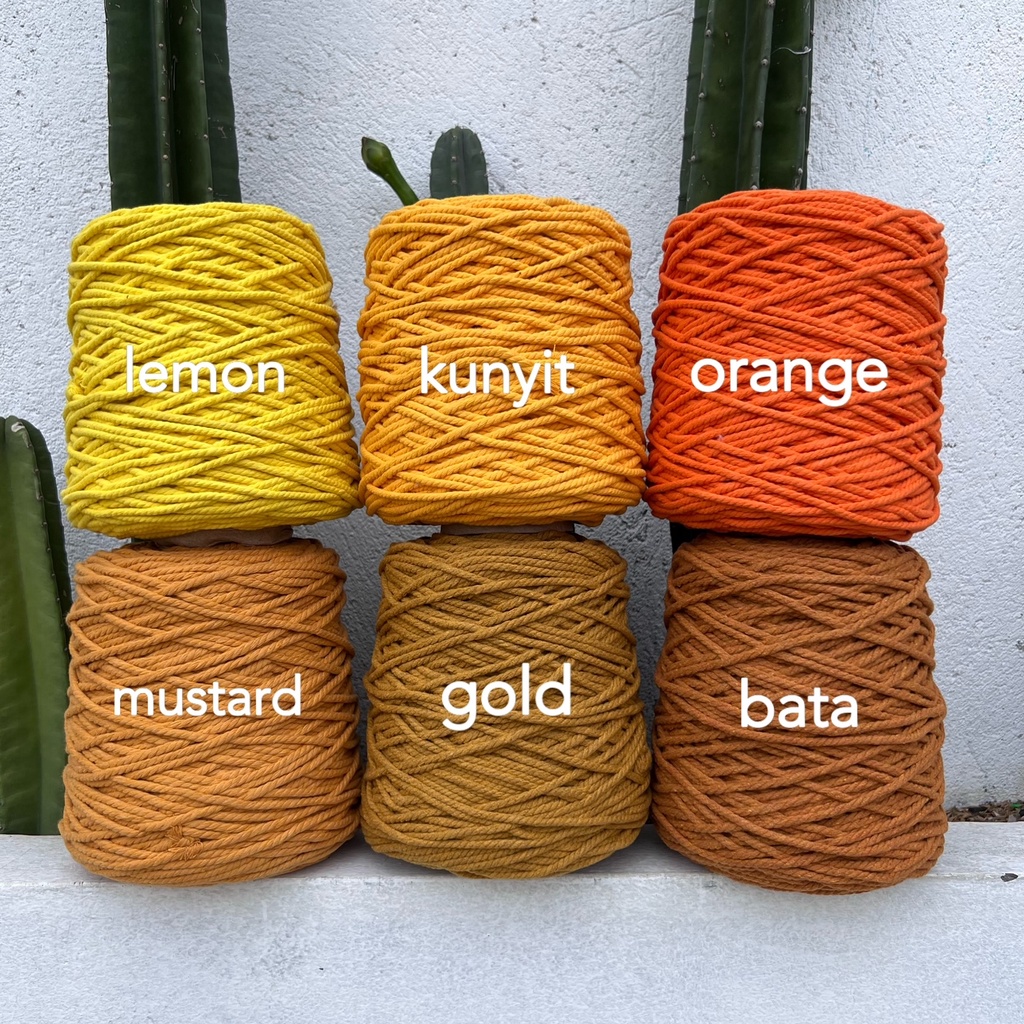 Tali macrame warna 4mm cotton 1kg ( PART 1 )