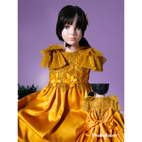 dress brukat pita pundak