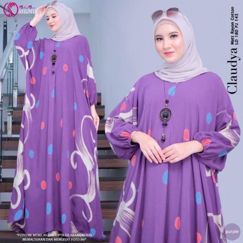 Kaftan Jumb0  Rayon Viral -Wanita - Claudya Kaftan Kondangan Size Jumbo