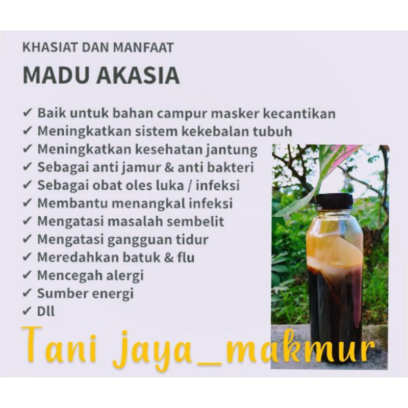 

Madu Hutan Asli/Murni Akasia Carpa Kaya Khasiat Banyak Manfaat Isi 500ml 100% Asli Tanpa Campuran