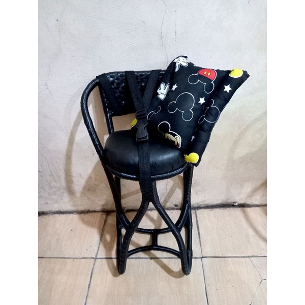 [[MOTIV TERBARU]] FULL LILIT SABUK PENGAMAN &amp; BANTAL STANG / boncengan kursi rotan / kursi rotan motor matic / dudukan anak motor matic / jok depan motor matic mio beat scopy vario / dudukan depan motor matic