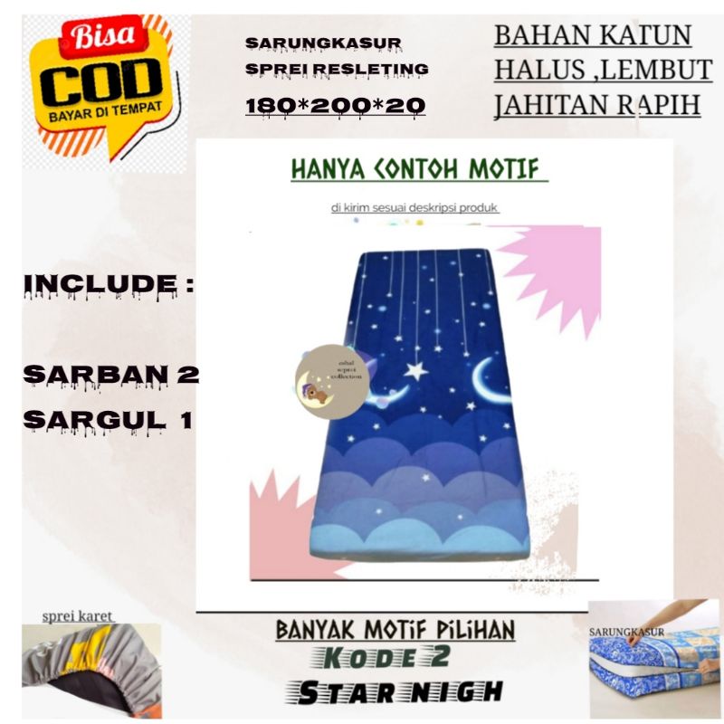 Sarung Kasur Busa Resleting 180*200*20 king no. 1 ,bahan katun Micro