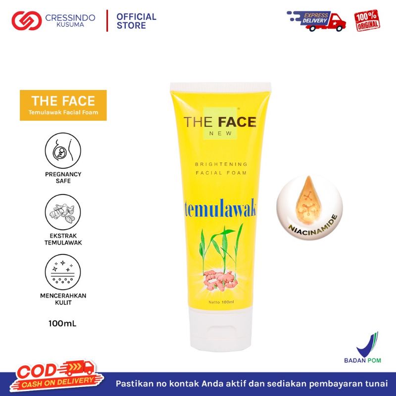 THE FACE Temulawak Facial Foam 100 mL | Face Wash Foam Pembersih Wajah