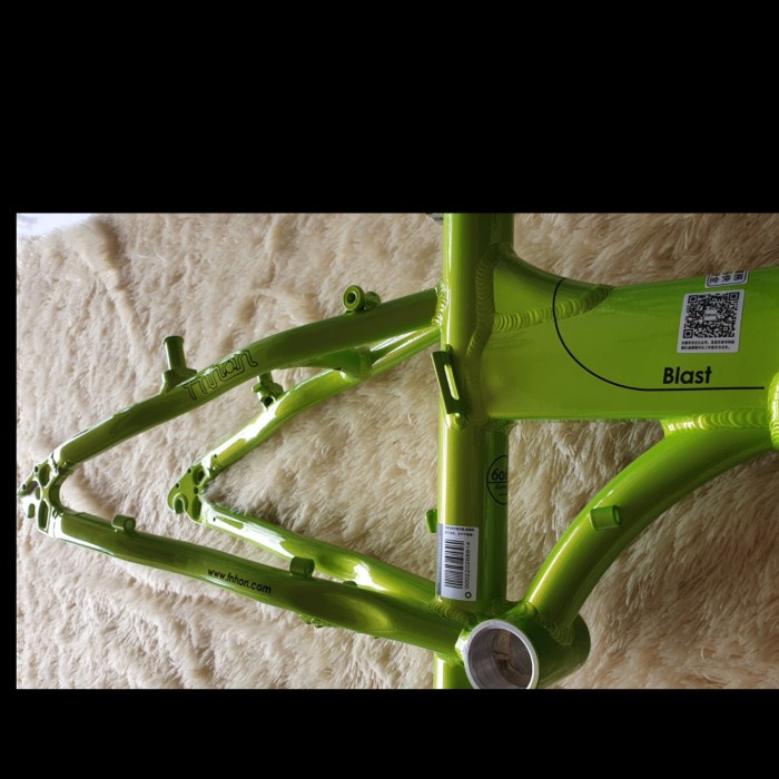 Frame Fork plus Handlepost Fnhon Blast V Brake Warna Hijau Green