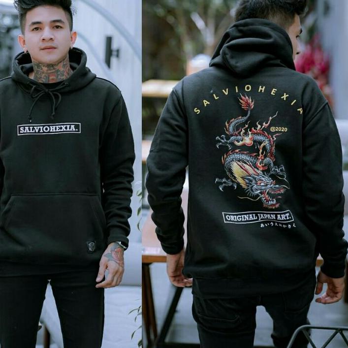 ❃ Sweater Hoodie Salviohexia Jaket Japan Art Jaket Pria Sweater Dragon Sweater Naga Slvhx ◙