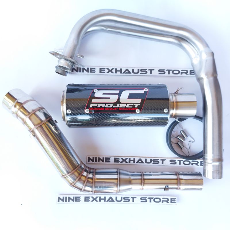 knalpot ninja 250 fi dan karbu sc project karbon