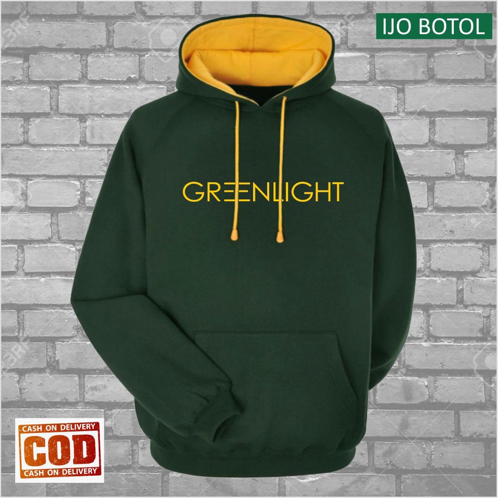 SWEATER HOODIE PRIA GREENLIGHT Bahan Fleece Tebal ADEM