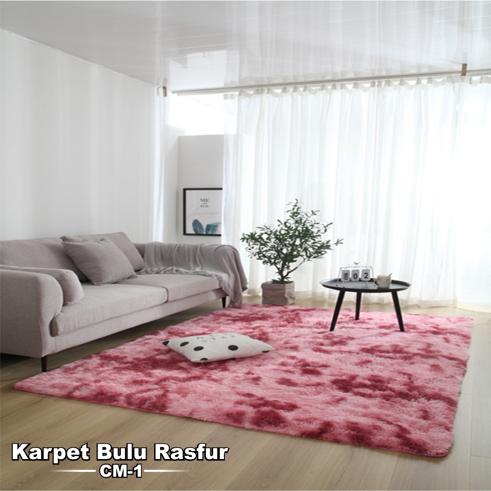 Karpet Bulu Lantai Ukuran 120x180CM Anti Slip Minimalis Karpet Ruang Tamu