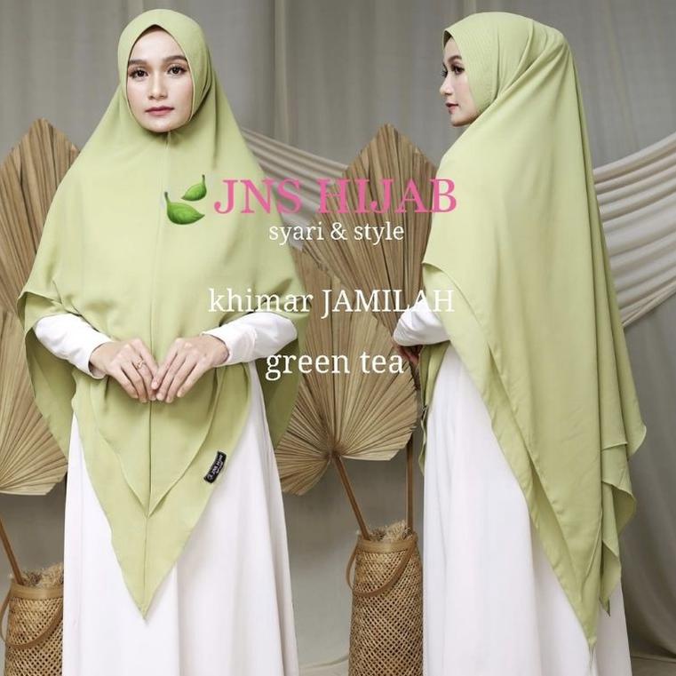 STOK TERBARU khimar JAMILAH polos-khimar syari 2 layer jumbo hijab ceruty premium ori jns hijab