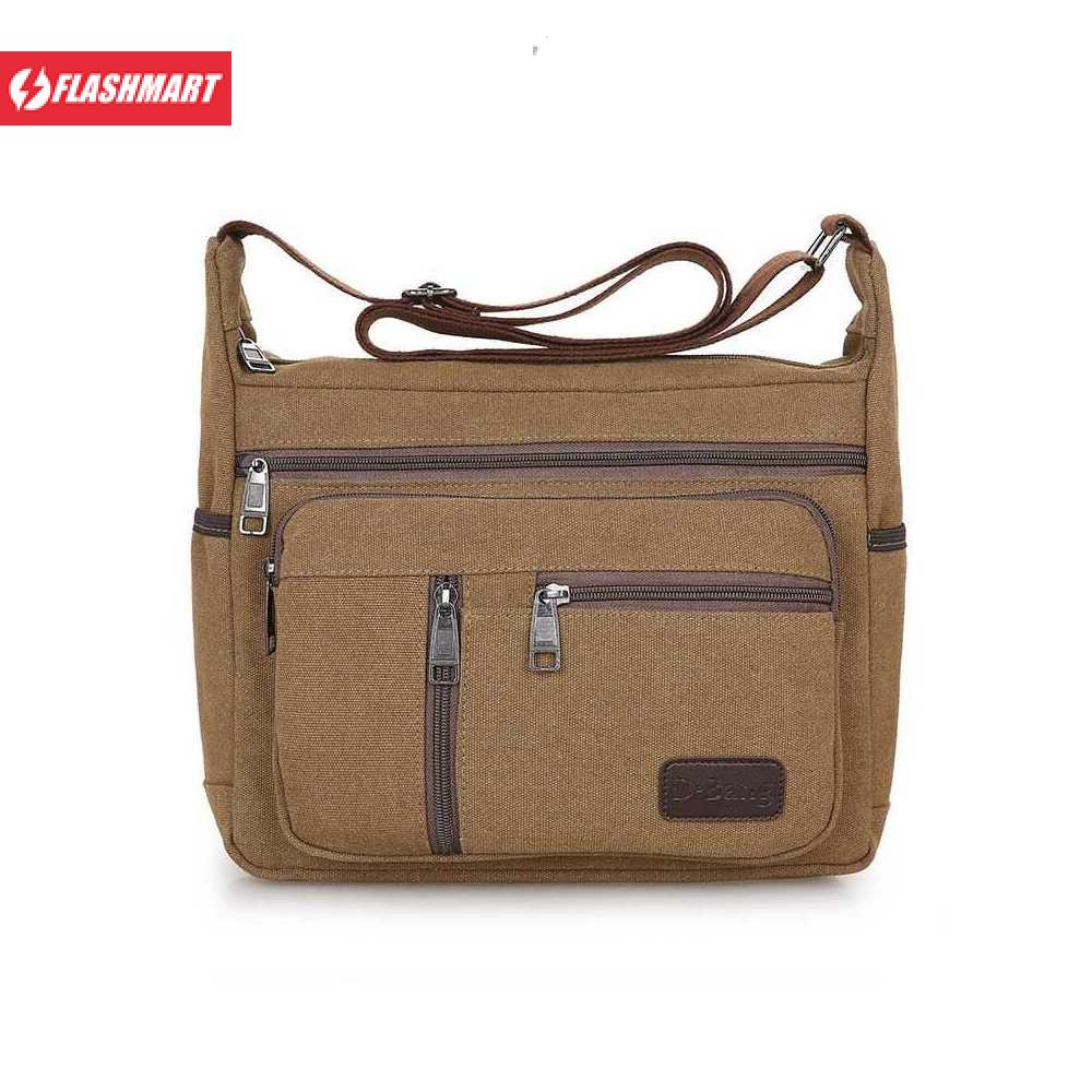 Flashmart Tas Selempang Pria Canvas Men Shoulder Bag - 0613