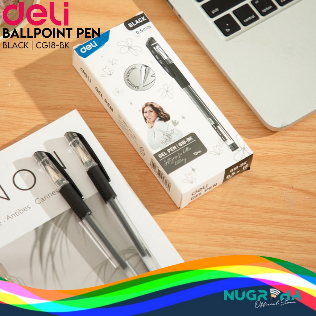 

[DELI X AGNEZ MO] Deli Gel Pen / Pulpen Gel 0.5mm CG18-BK