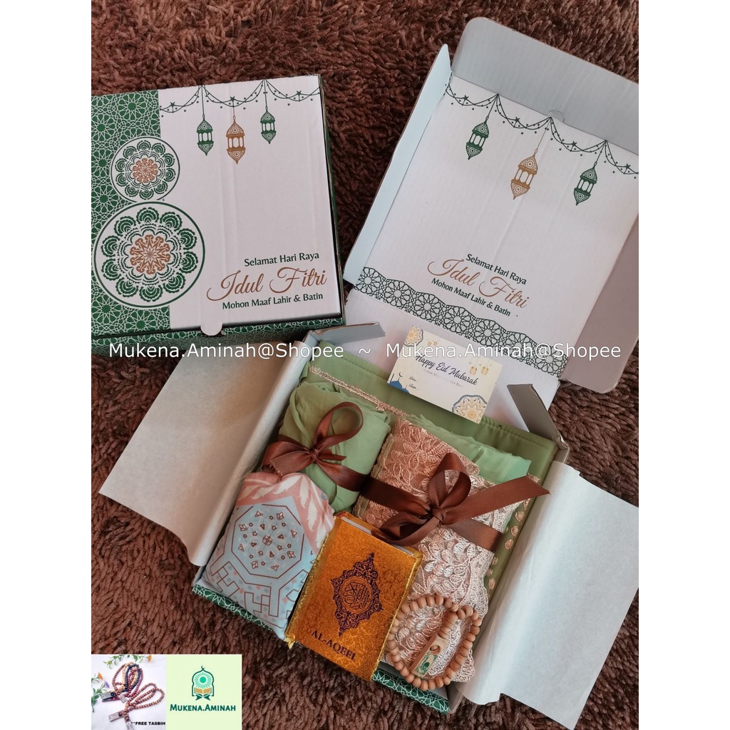 PAKET HAMPERS MUKENA DEWASA SHIREEN RENDA MEWAH PREMIUM JUMBO