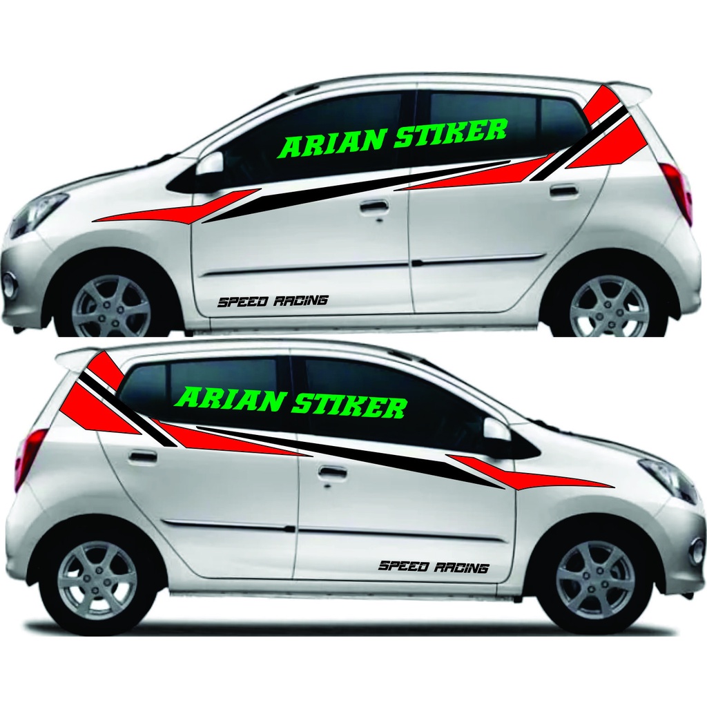 STIKER MOBIL AYLA AGYA STIKER STRIPING LIST SPEED RACING STIKER MOBIL AYLA AGYA BRIO JAZZ DLL