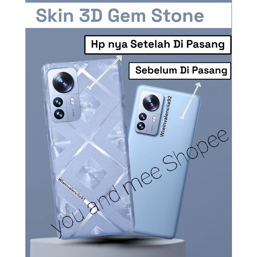 2023 !! [ GEM STONE ] Sticker Casing Belakang Xiaomi 12 12T 12Pro 12Lite 11-5G 11-Lite 11-ULTRA 11T Pro 10 10Pro 10 Lite Mi 10T Mi10T Pro Garskin Bening Clear Skin Baru Anti Jamur Glare Gores Motif Plus 4G 5G T Mi s i Bahan Bagus Tapi Murah Keren Grosir