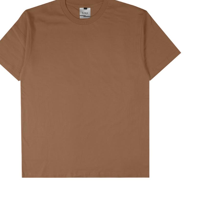 ♂ Seka Basics - Kaos Polos Brown (Almond Brown) 30s ➳