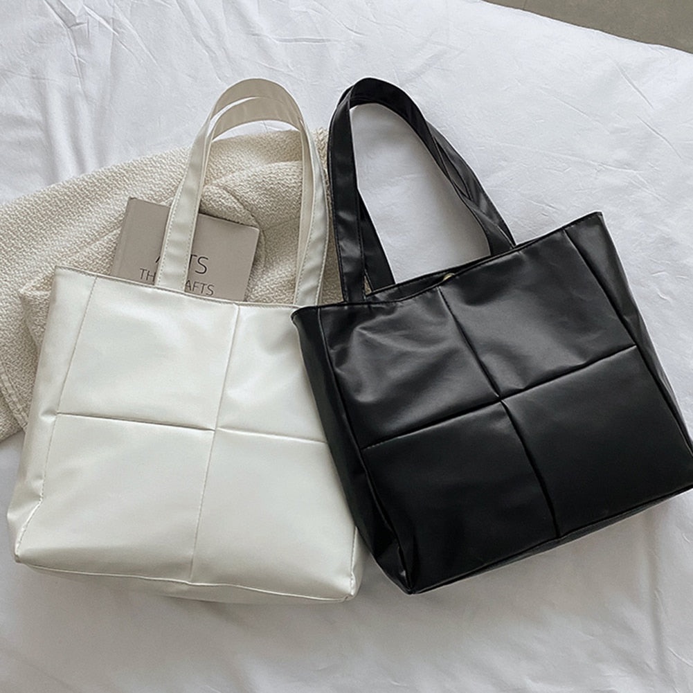 MARSONE.ID Simple Square Totebag Resleting Tas Wanita Kulit Sintetis Premium Tas kuliah Tote Bag Kor