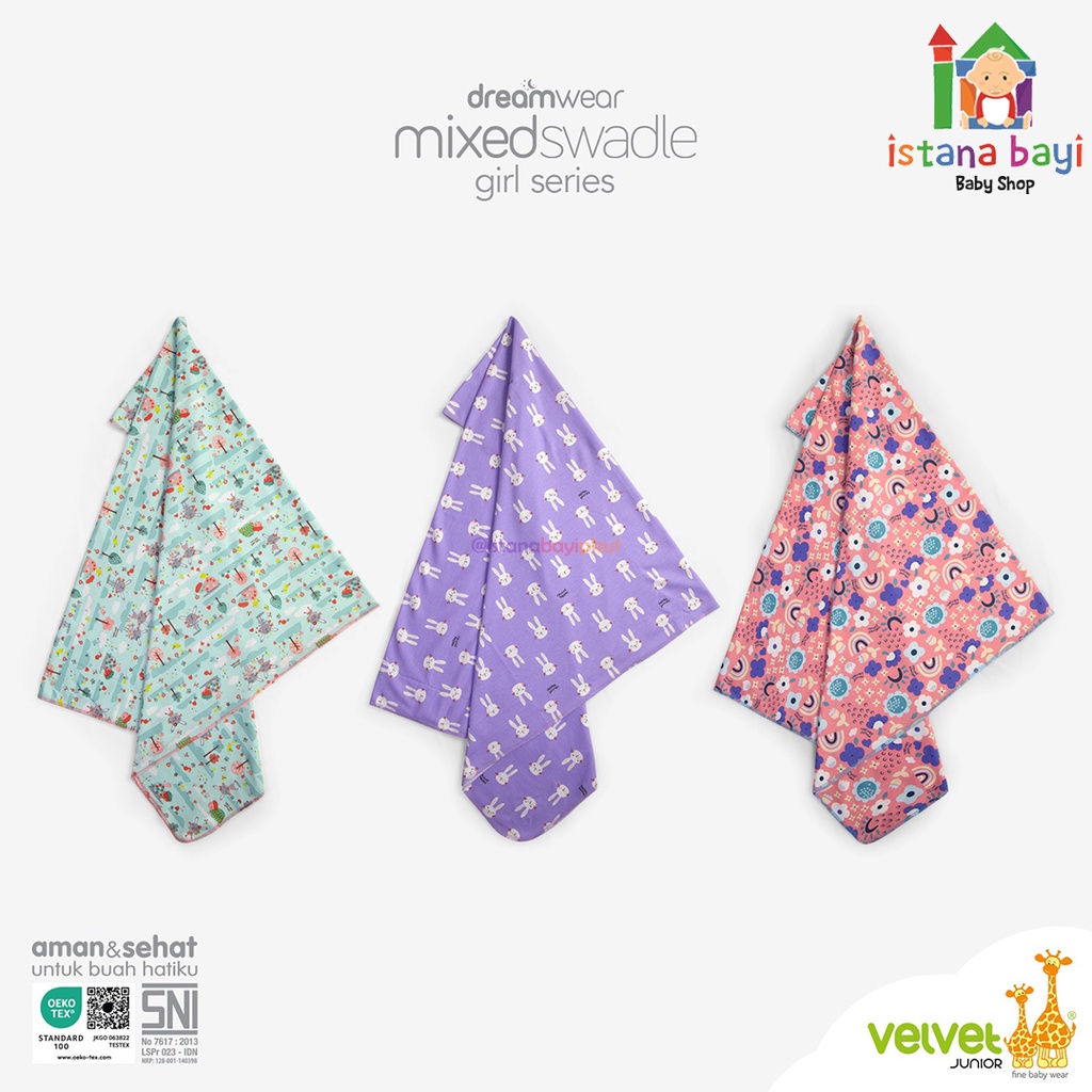 Velvet Junior Bedong GREAT ADVENTURE /VELVET Bedong Mix  BOY- Bedong bayi/baby bedong/perlengkapan bayi