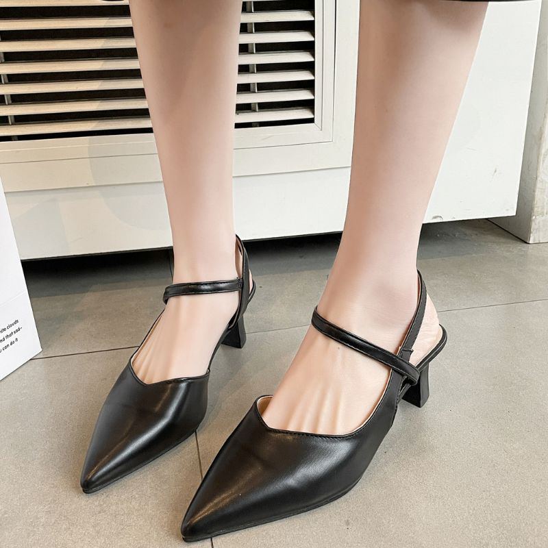 DDS710 Heels Wanita Fashion Import Sepatu Hak Tinggi GS Sling Back Ready Jakarta Bisa COD (With Box)