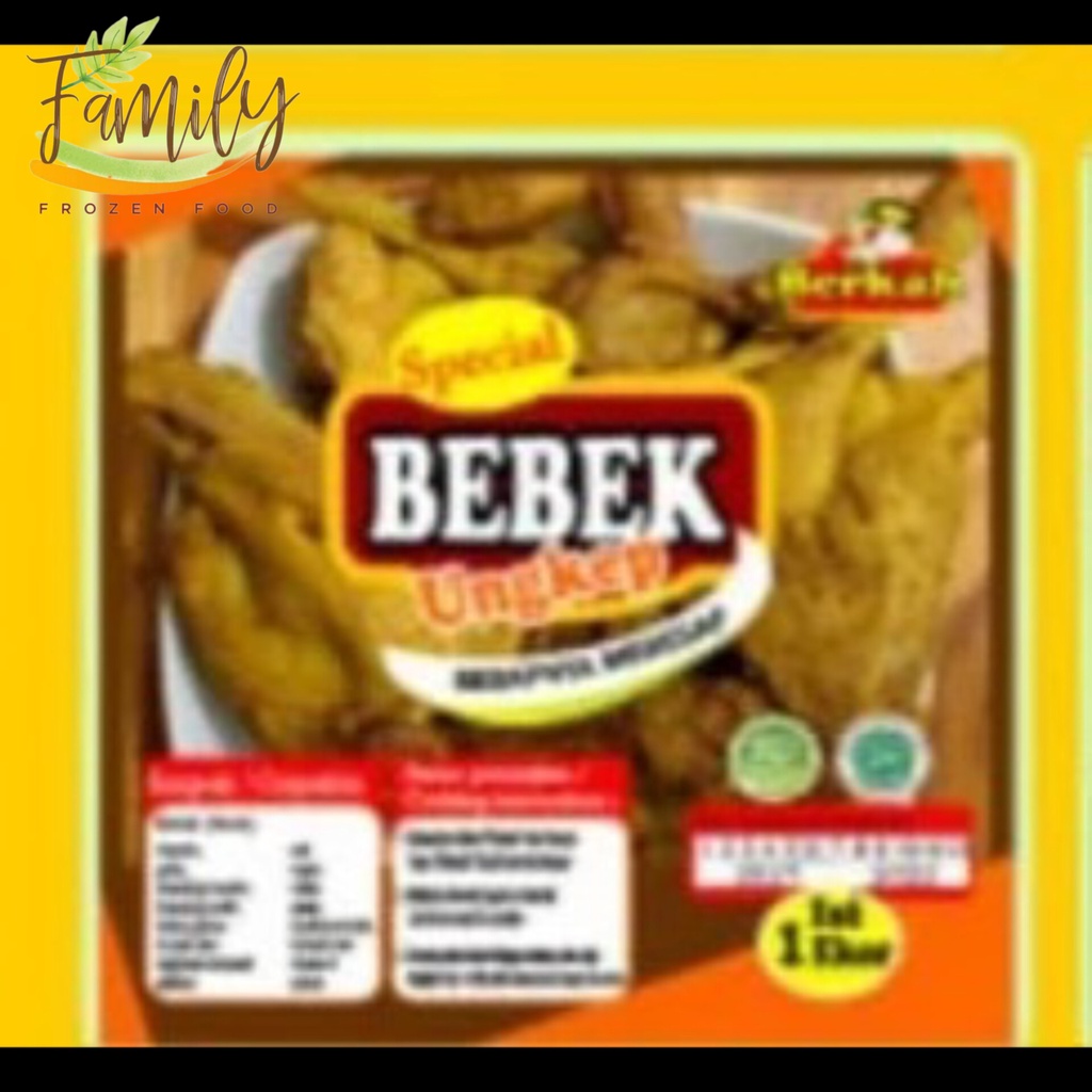 Berkah Bebek Kampung Ungkep 1 Ekor+Ati Ampela Frozen Food Grosir