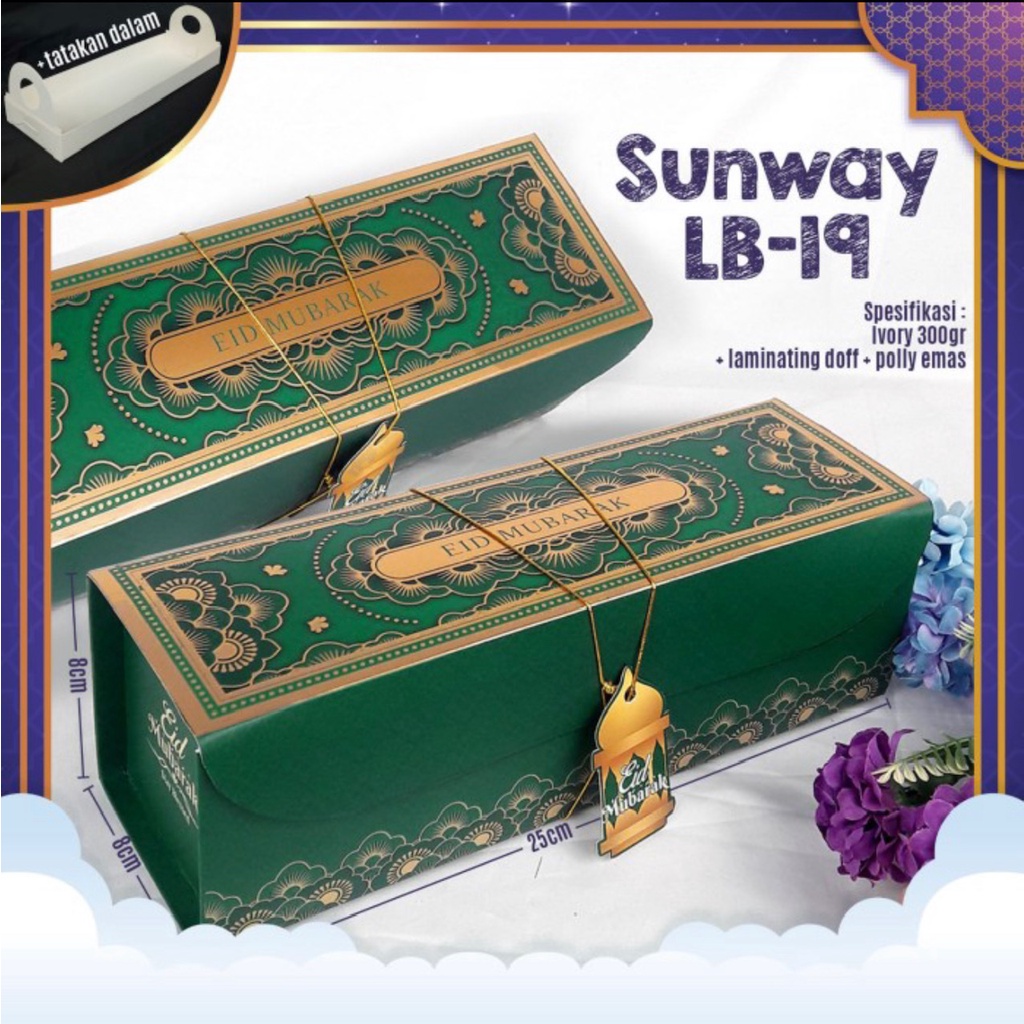 

BOX SUNWAY GREEN - DUS LEBARAN (1 SET = 4 PCS)