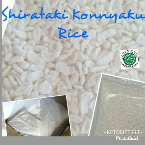 

✰ Beras Shirataki Rendah Kalori uk 500gr Low Carbs Konnyaku Rice ✱