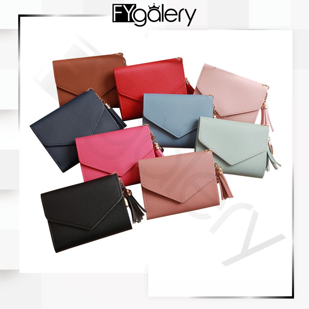 FYGALERY FYDP018 Dompet Lipat Petak Wanita Woman Purse Wallet Polos Mini Murah