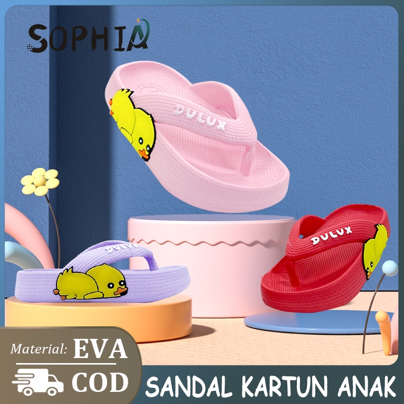 Sandal anak perempuan Lucu Bebek MerekSandal jepit   Sandal karet anti selip Ukuran  25-29