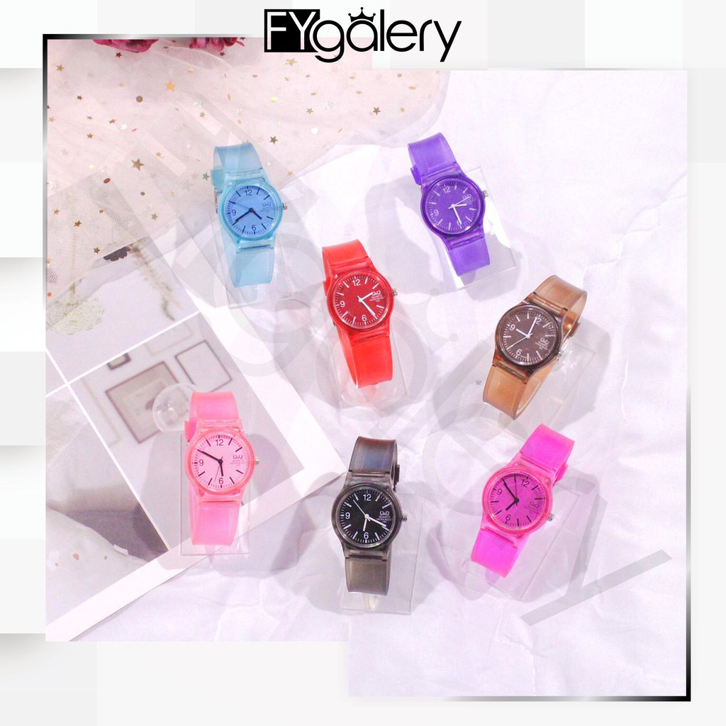 FYGALERY J142 Jam Tangan Transparan Wanita Jam Jelly Unisex Bahan Karet