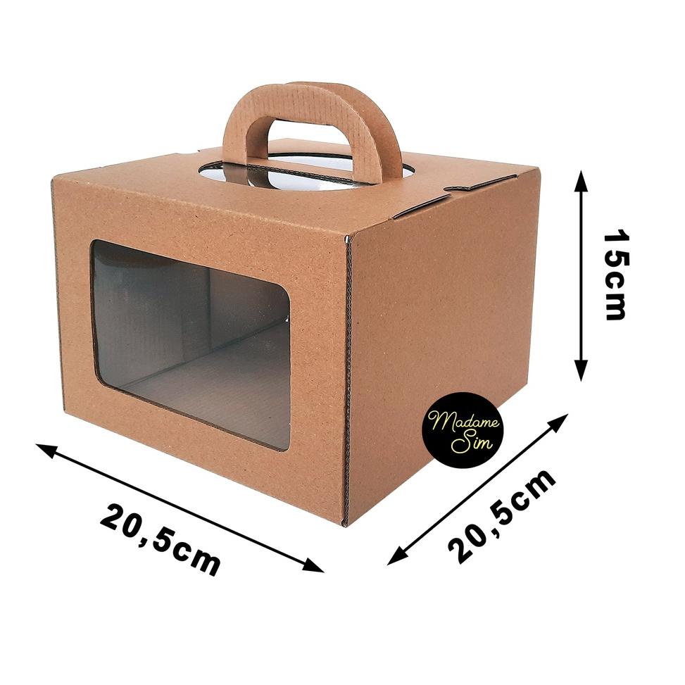 

べ KOTAK KUE - CAKE BOX - DUS BOLU 20x20x15 - MS-T (ISI : 10 PCS) BEST RATING 88G