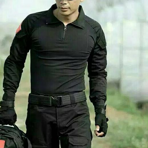 ➣ (hitam) Baju BDU Lengan Panjang TACTICAL ✿