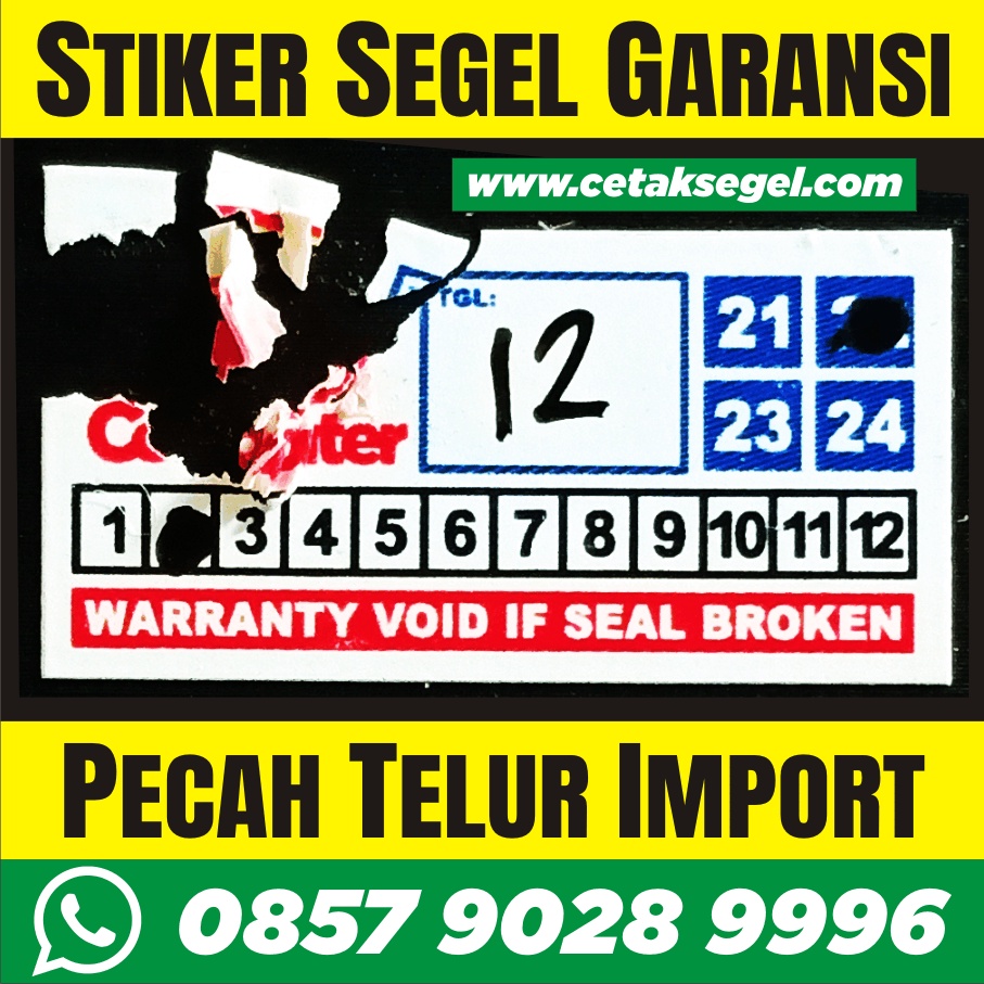 

(PAKET SEGEL GROSIR) Stiker Segel Garansi (CUSTOM DESAIN DAN UKURAN BEBAS) Pecah Telur IMPORT HQ