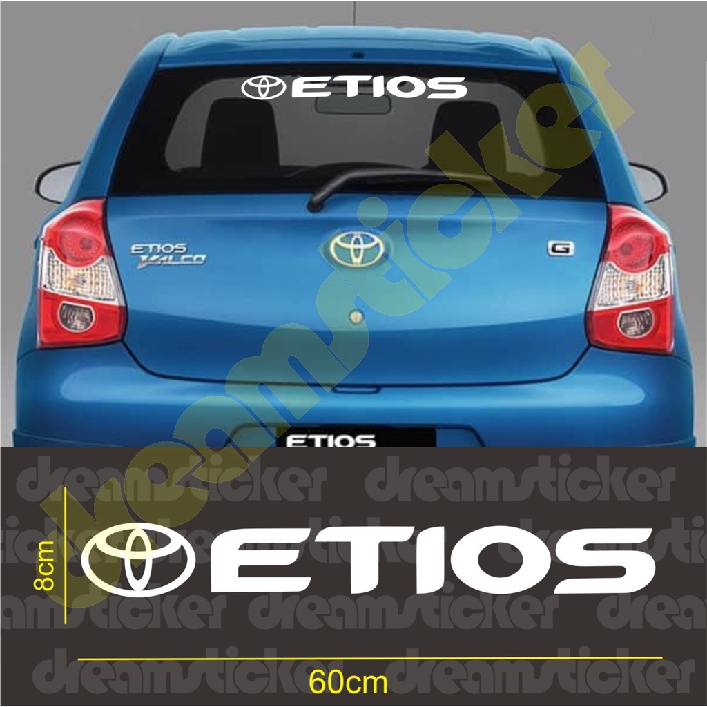 Sticker Stiker Mobil Toyota Etios Kaca Belakang