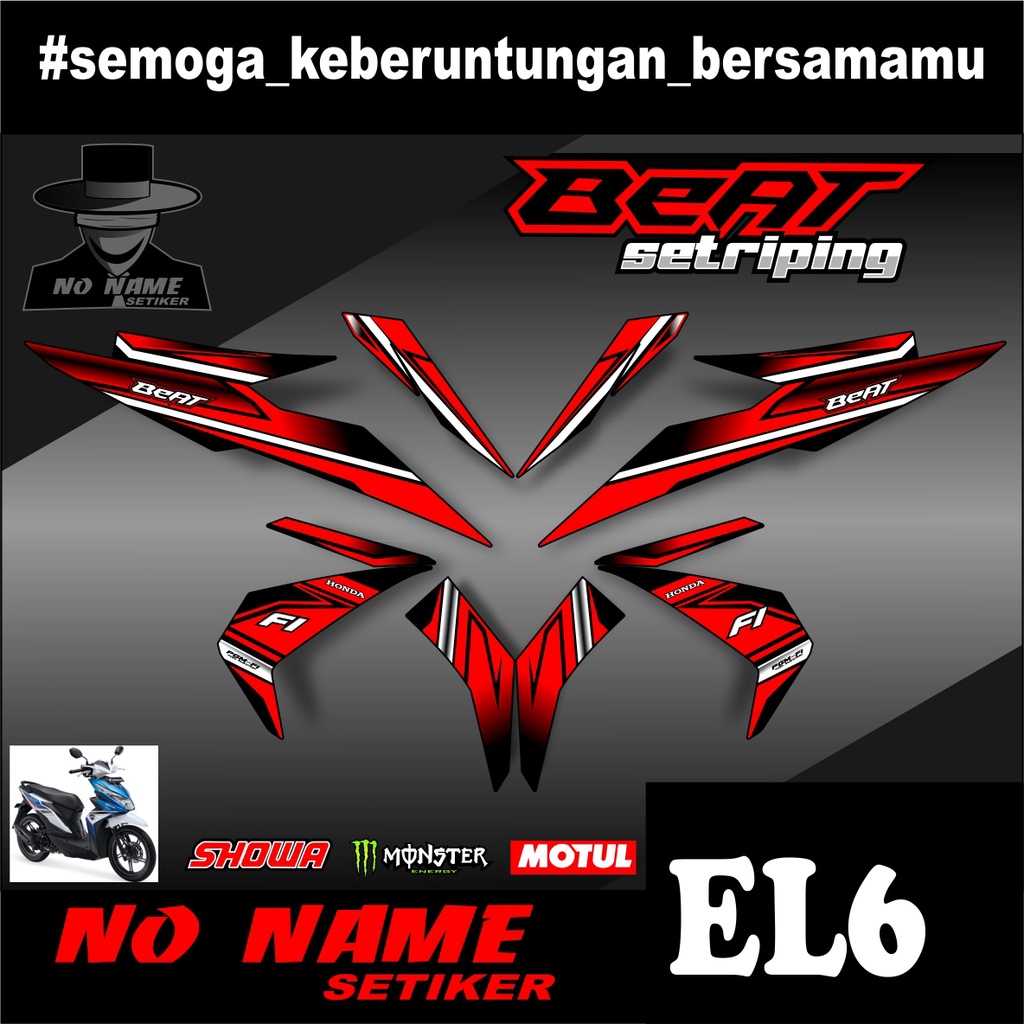 striping semi full setiker stiker beat fi (el6) 2013-2015 variasi stiker motor honda setriping beat