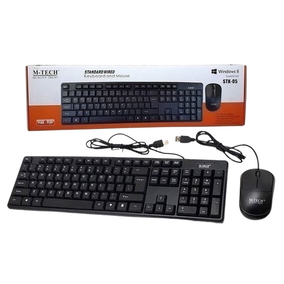 Keyboard Mouse Usb M-Tech Stk-05 wired Standard Mtech Stk 05