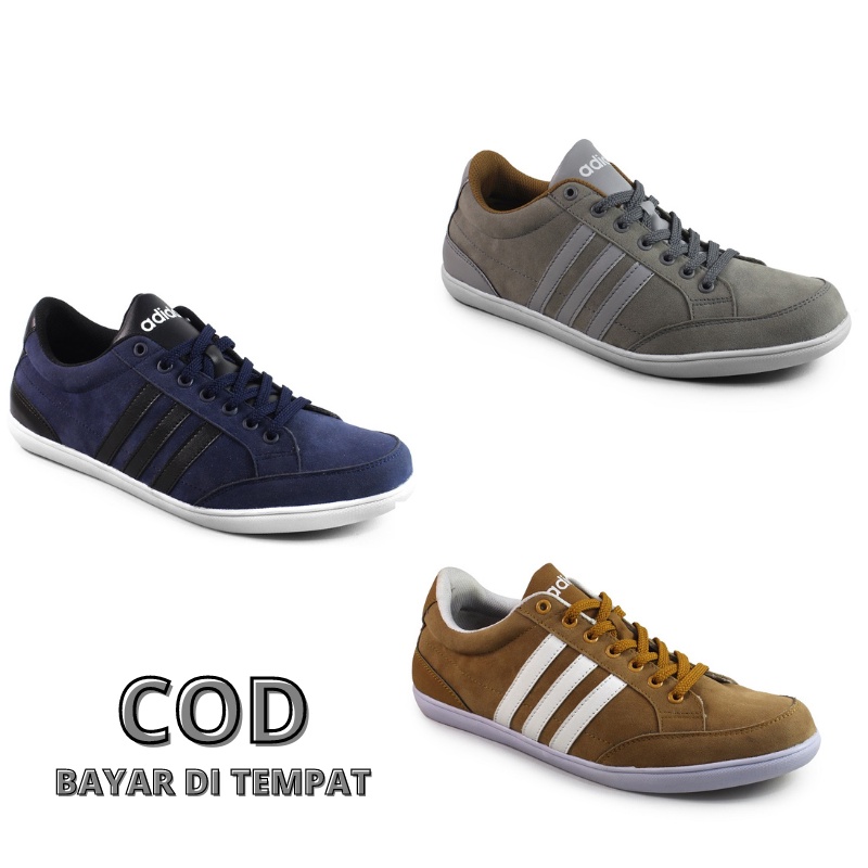 Promo !! Sepatu Sneakers Pria Casual Classik Fashion Trendy Adidas Capler //Sepatu  Shoes Sekolah Cowok Cewek Termurah