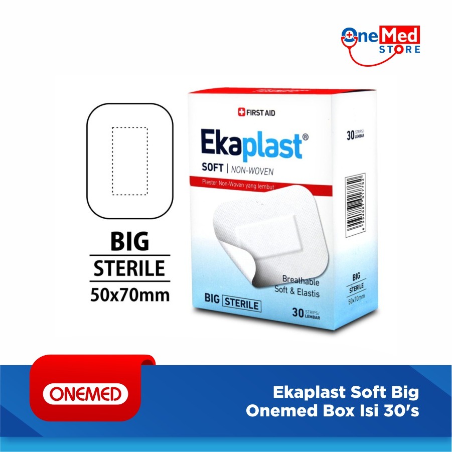 Plaster Plester Luka Ekaplast Soft Big Onemed Box Isi 30's