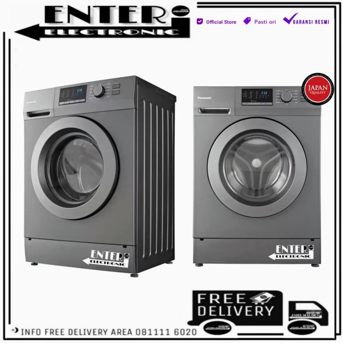 PANASONIC FRONT LOADING NA 127XB1 - MESIN CUCI PANASONIC 7KG NA127XB1