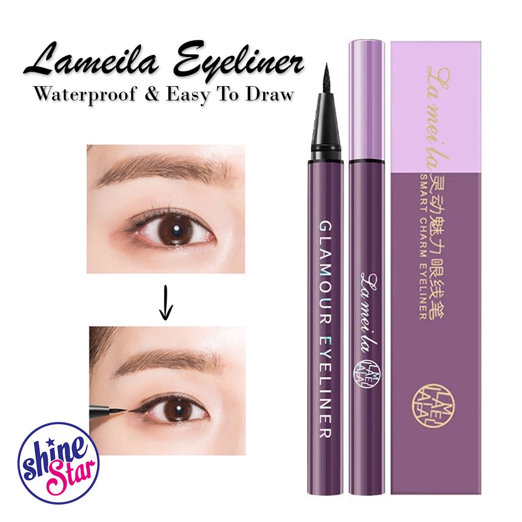 Lameila eyeliner Glamour purple eyeliner spidol pencil smart charm 824 waterproof anti air dan keringat