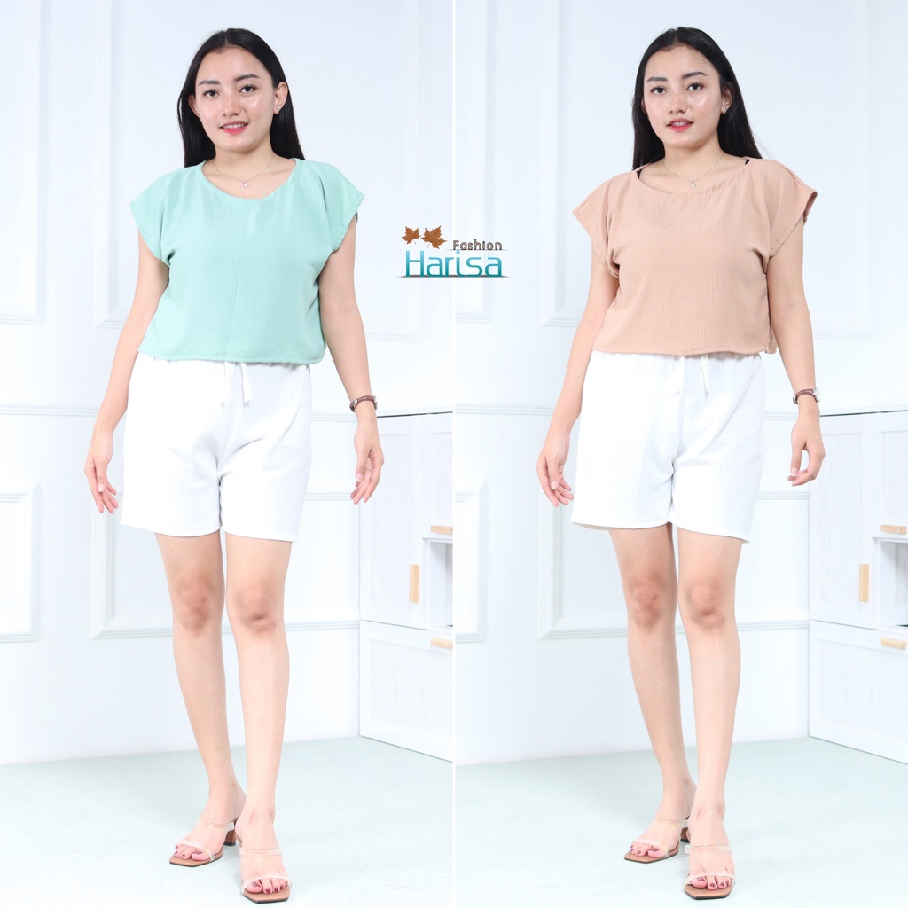 Baju Wanita Atasan Oval Crinkle Airflow Premium