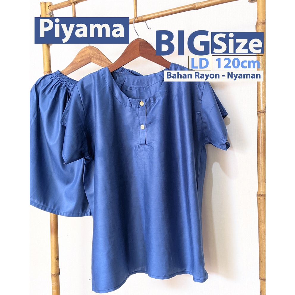 Baju Tidur Jumbo Piyama Jumbo Big Size LD 120 cm Sleepwear Daily Setelan Baju Tidur BEST SELLER Piyama Pajamas Rayon Premium Polos Adem SIZE XL BUSUI