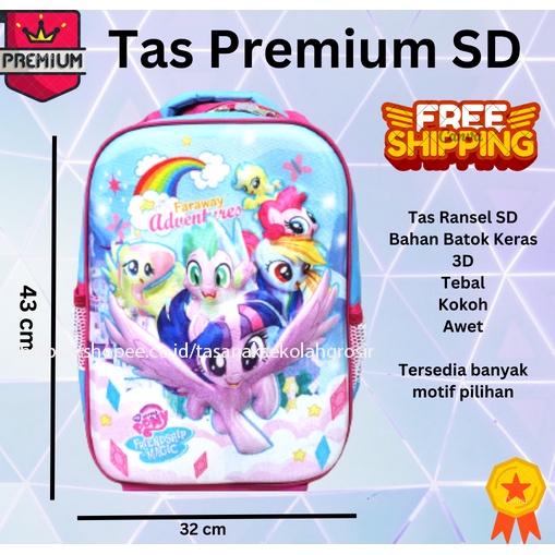 COD ~ PREMIUM SD Tas Ransel Sekolah SD FROZEN Transformer Optimus Prime Bumblebee TOBOT IRON MAN Hard Cover KILAP TK SD EMBOS