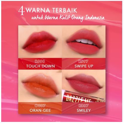 DAZZLE ME Ink Licious Lip Tint | Hyper Stay Long Lasting Liquid Lip Stain Moisturizing Liptint Viral| Tahan Lama
