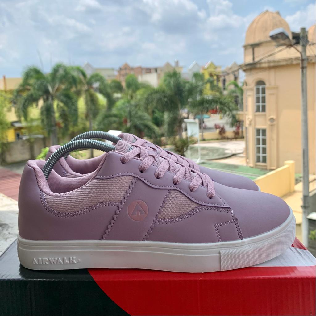 TERBARU AIRWALK  RINDREA PURPLE WHITE ONLY 39 SEPATU WANITA SNEAKER CASUAL LEATHER COD ORIGINAL
