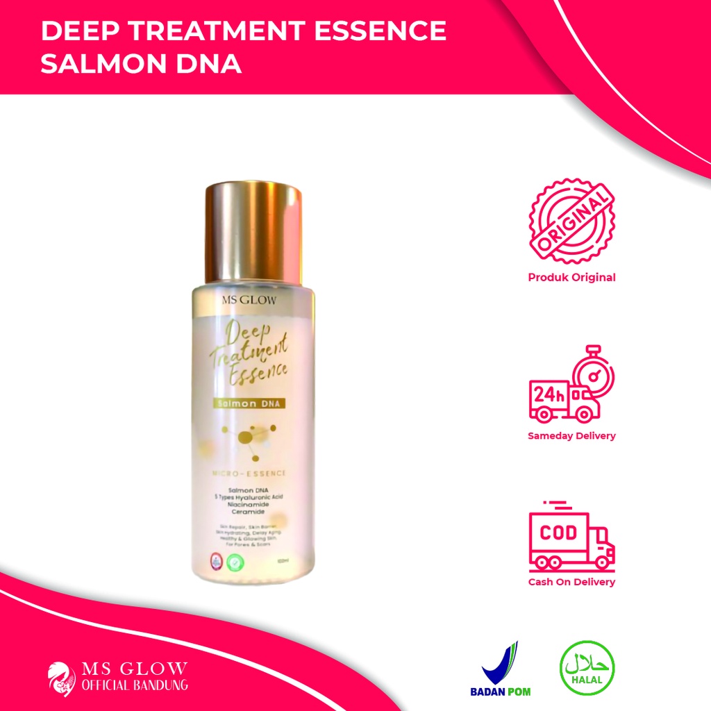 DTE Salmon DNA Deep Treatment Essence Glowing - Essence Pencerah Wajah - Untuk Semua Jenis Kulit BY MSGLOWOFFICIALBANDUNG