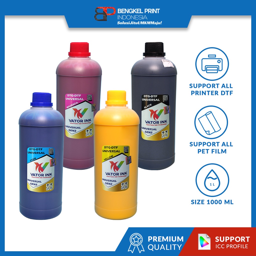 Tinta Vator Universal Gen 2 COLOR for DTG | DST | DTF 1L