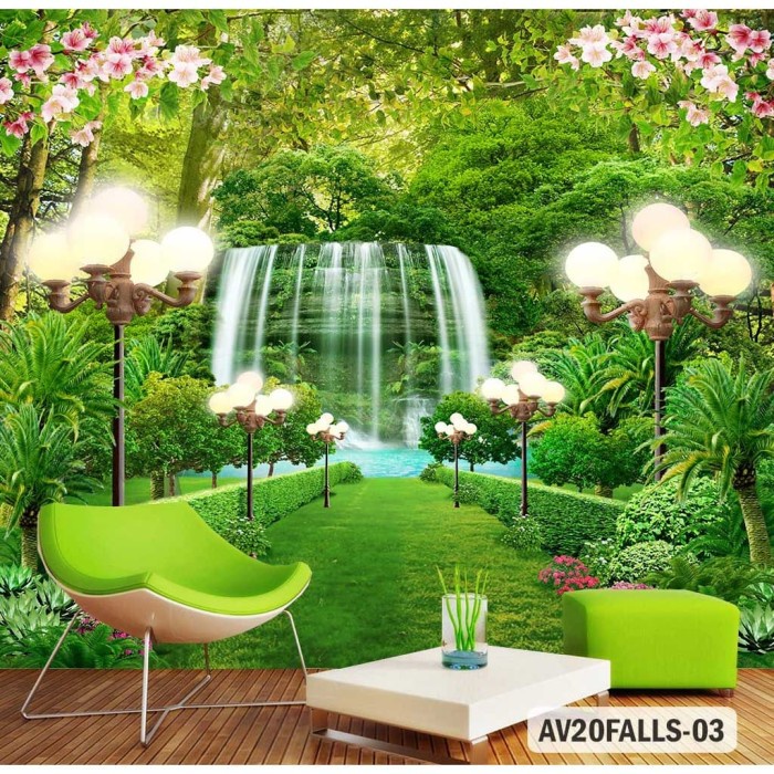 WALLPAPER AIR TERJUN 3D, WALLPAPER PEMANDANGAN ALAM 3D, WALLPAPER ALAM