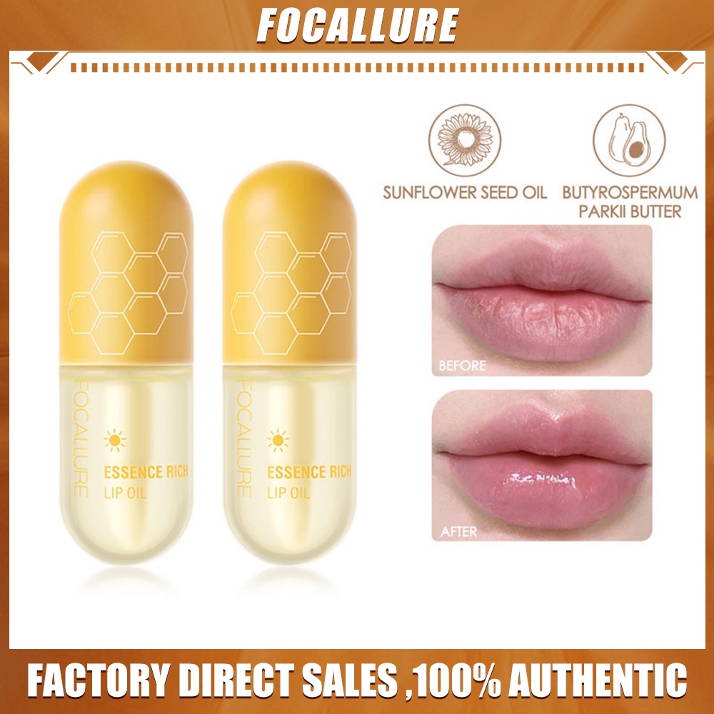 FOCALLURE MAKE UP Lip Serum Pure Natural Lip Oil Soften Moisturized Repaired Multi-uses Waterproof Lip care Serum Bibir