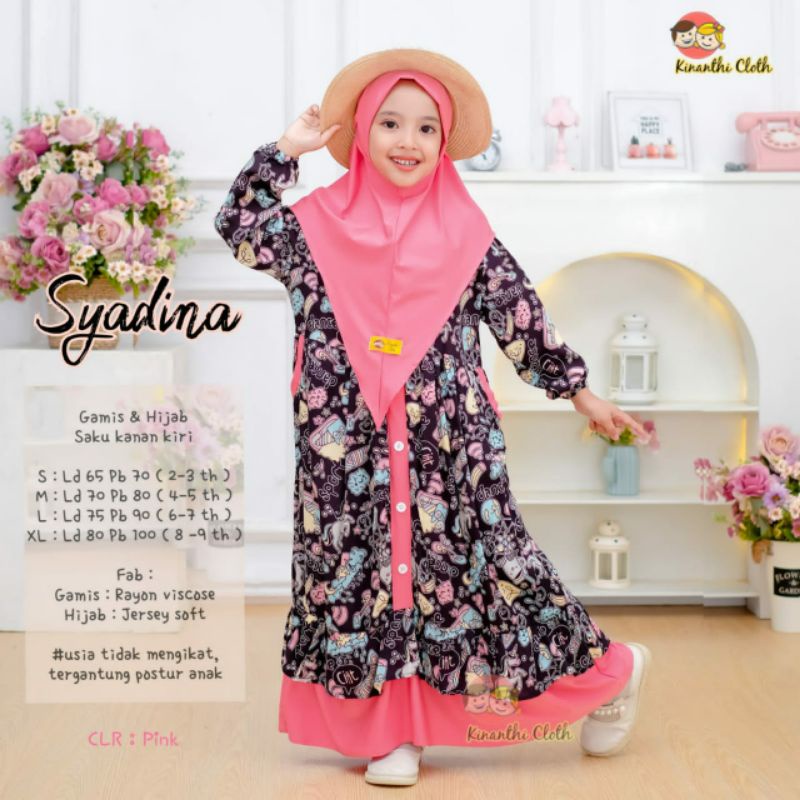Nacita syadina gamis set kids by kinanthi