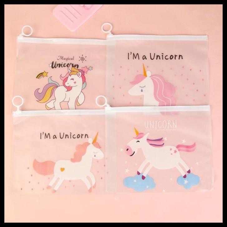 

Unicorn Zip Bag A5 / Ziplock Karakter Unicorn / Tempat Dokumen